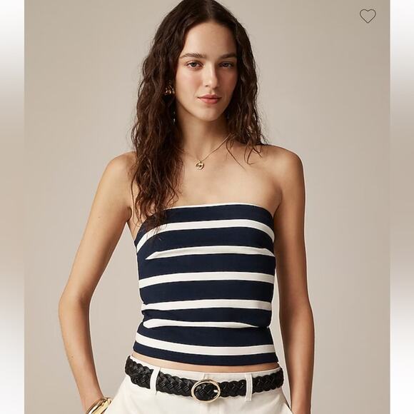 J. Crew Tops - J. Crew Mariner jersey tube top Size Medium NWT